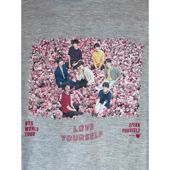 BTS Love Yourself Speak Yourself K-Pop Boy Band World Tour Hoodie Sz 1-Medium - Picture 3 of 9